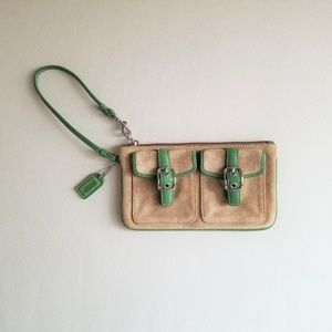 Coach Suede Wristlet